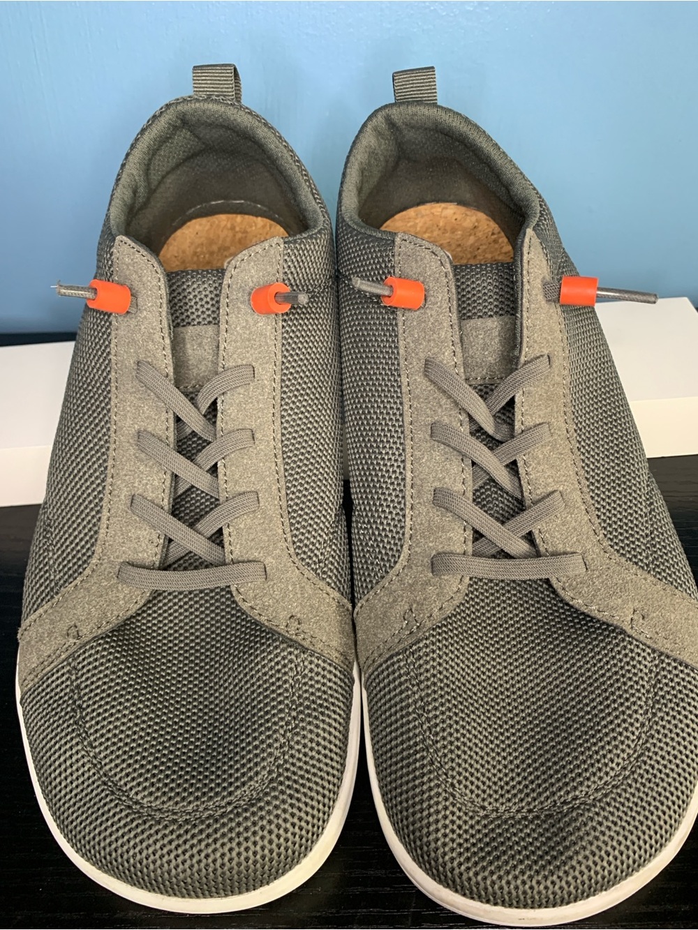Pull Top Gray Canvas Barefoot walking sneakers